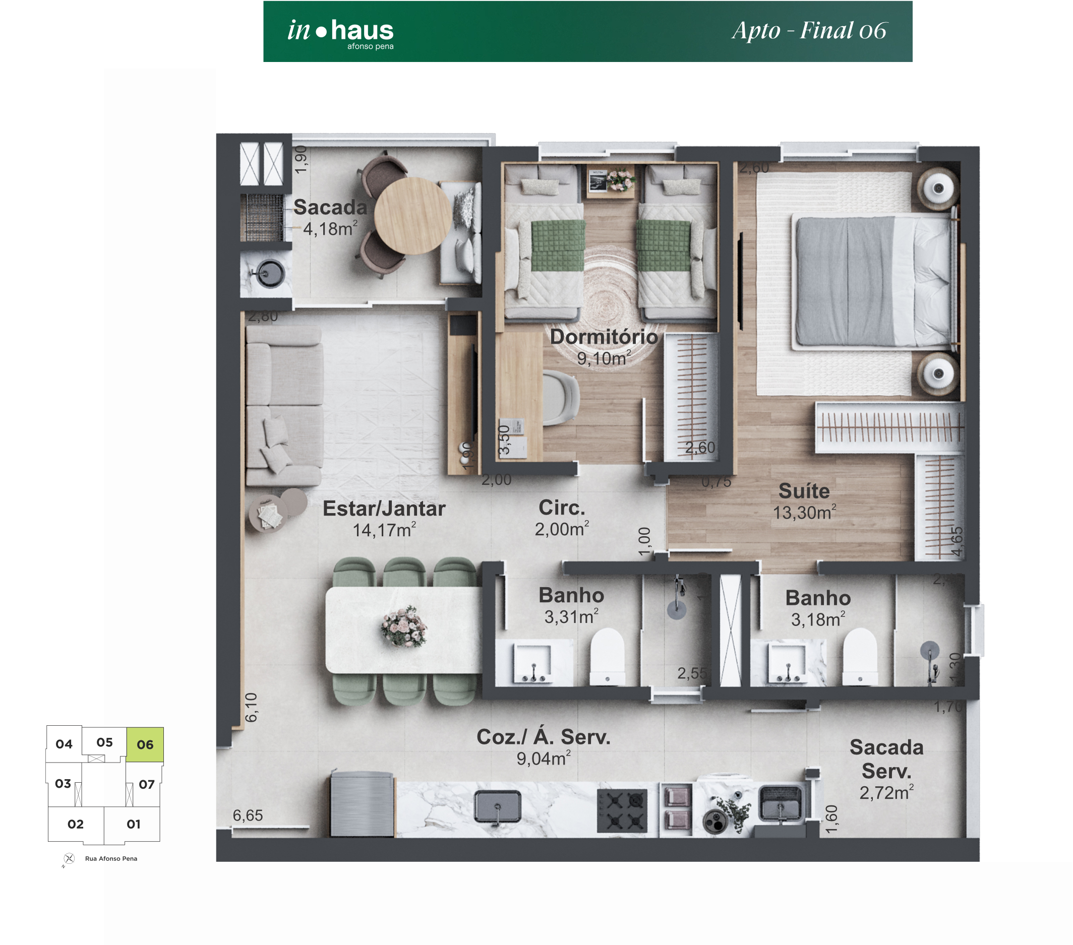 2 Dorm (1 Suíte) Compacto